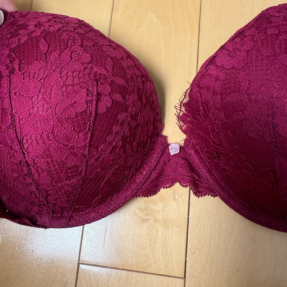 Women's Lace Push-Up Bra in Burgundy - Victorias Secret